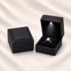Zwart standaard ringdoosje met LED